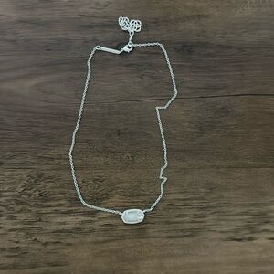 Kendra Scott Elisa Necklace - White Chain with Ivory Mother of Pearl